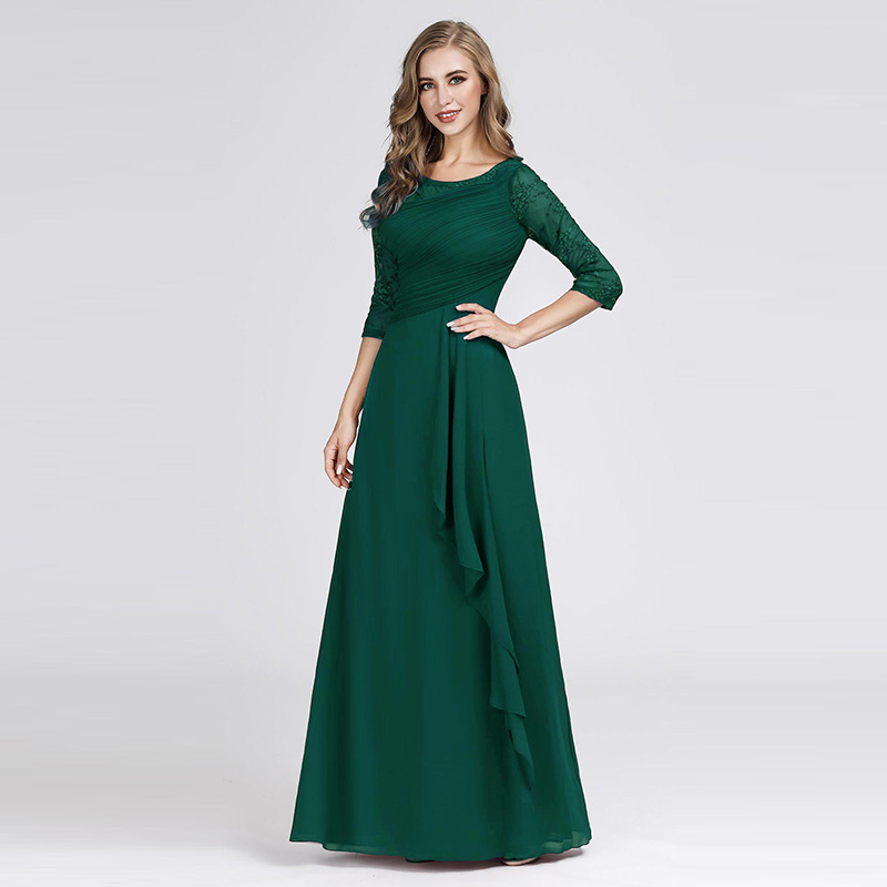 Elegant Green Formal Party Gown Mother Of Bride Homecoming Evening Dress 07728