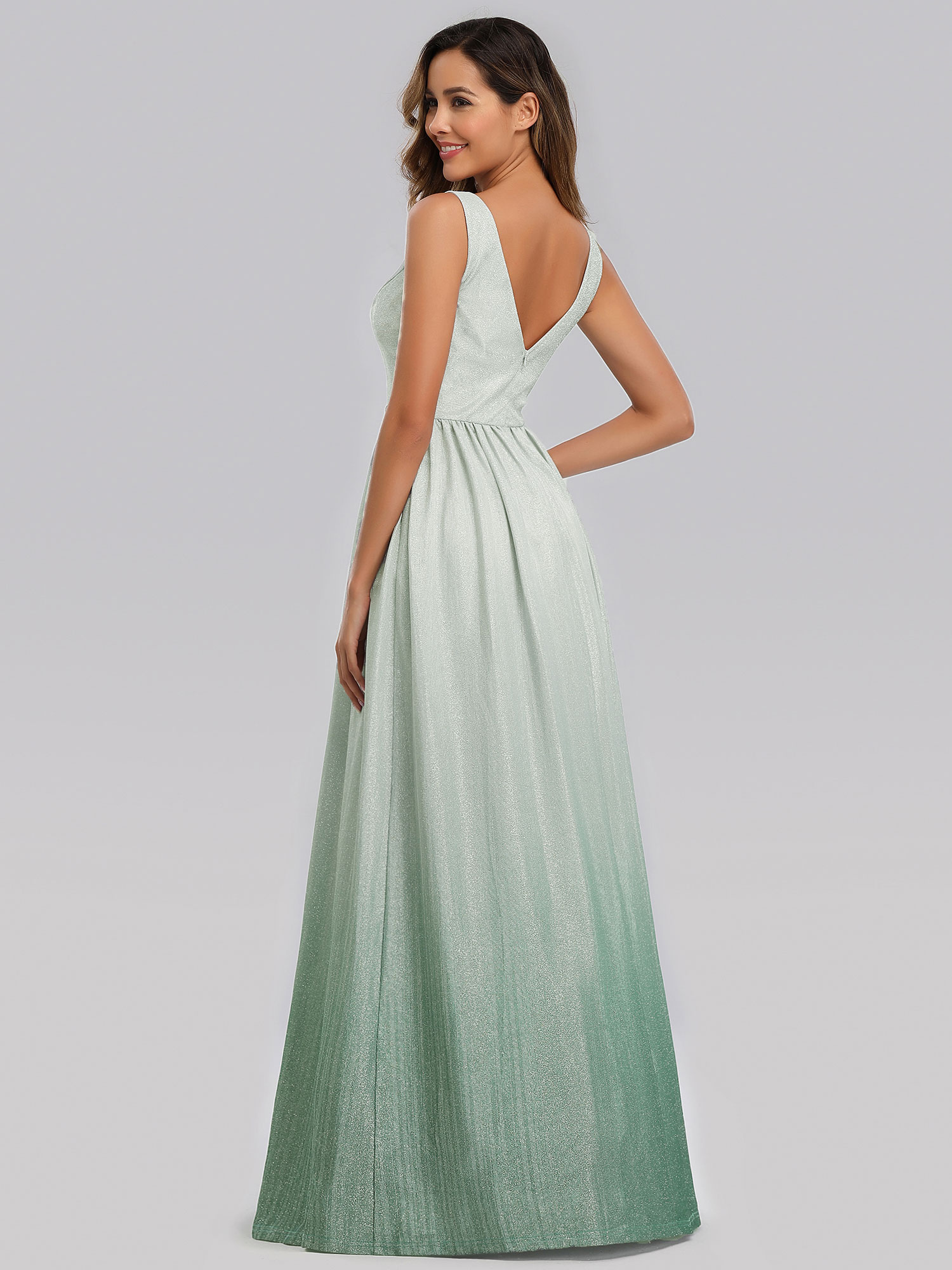 Ever-Pretty V-neck A-Line Holiday Evening Dress Long Bridesmaid Prom Gown 00988