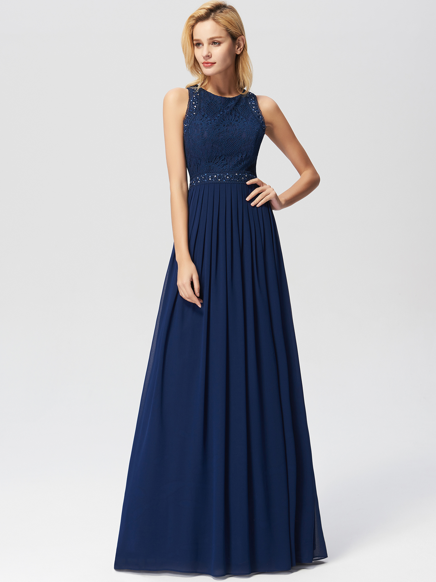 Ever-pretty Lace A-line Evening Dresses Cocktail Prom Bridesmaid Wedding Dresses