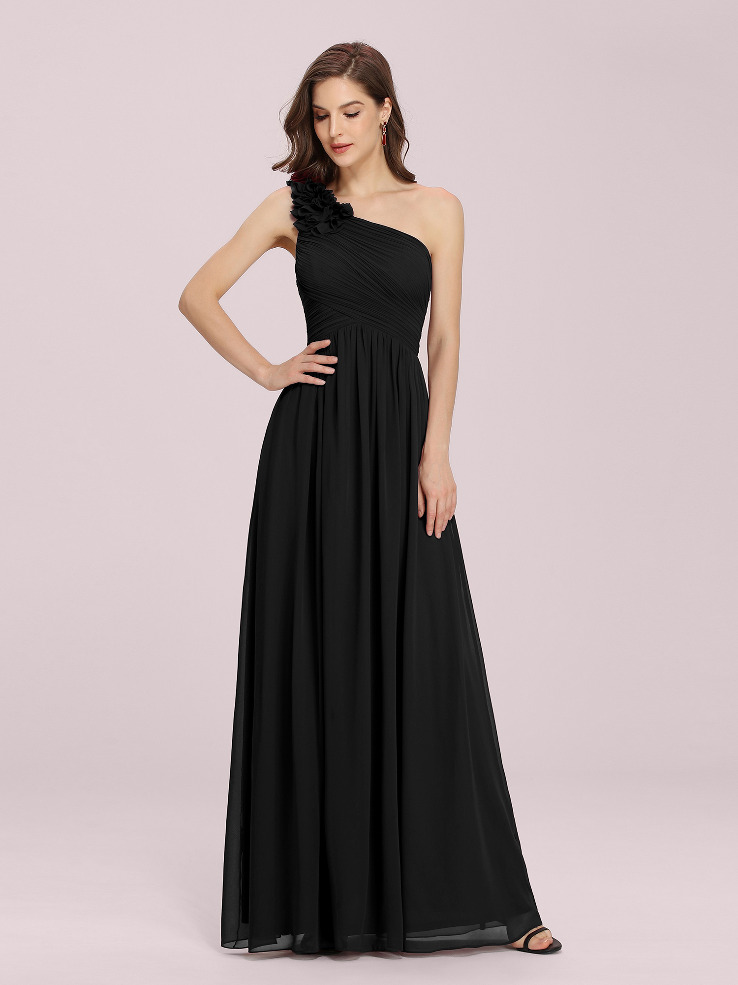 Ever Pretty US One Shoulder Long Bridesmaids Wedding Dresses Prom Gowns 08237