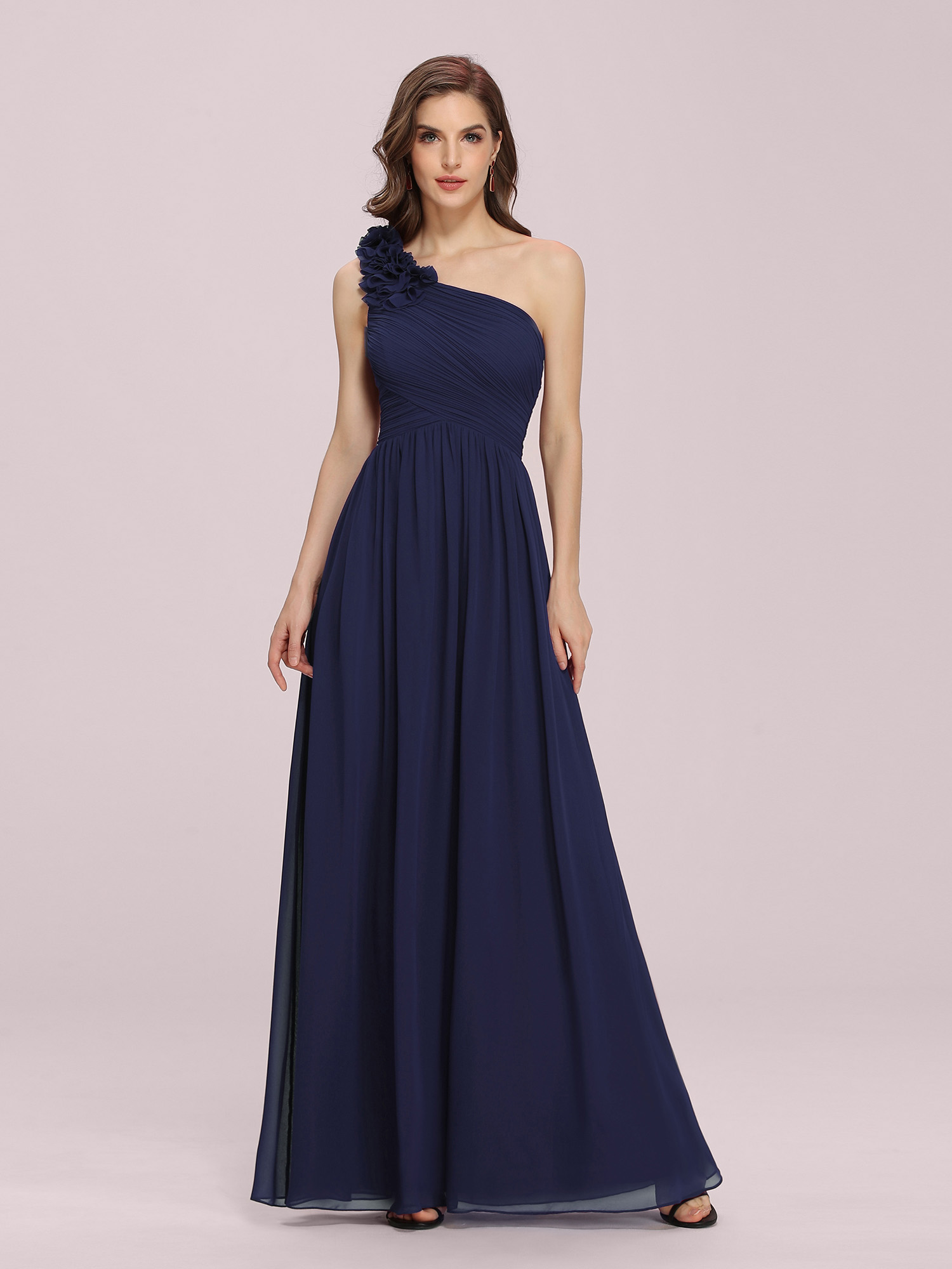 Ever Pretty US One Shoulder Long Bridesmaids Wedding Dresses Prom Gowns 08237