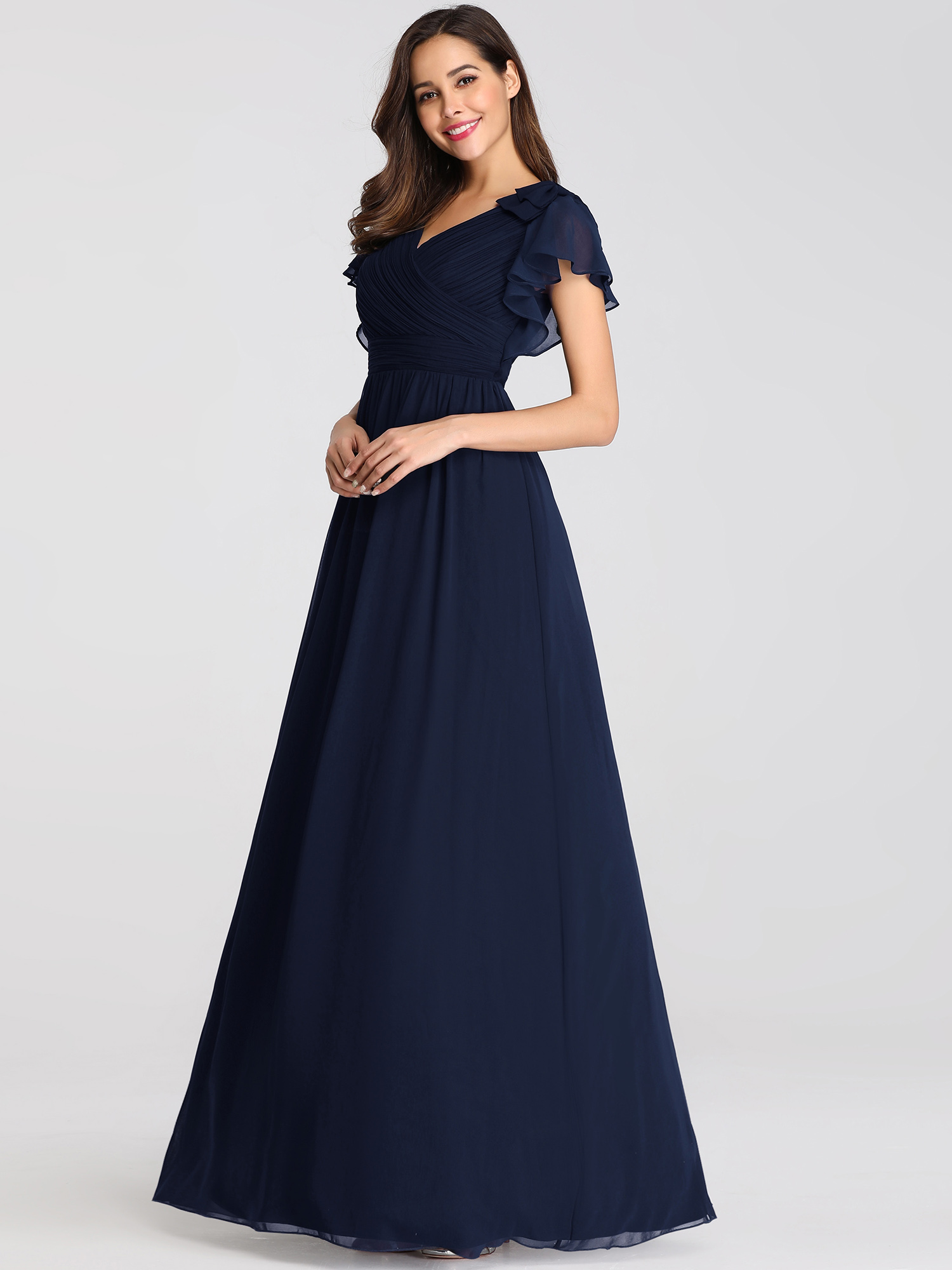 Ever-Pretty US V-neck Celebrity Dresses A-Line Chiffon Long Evening Gowns 07709