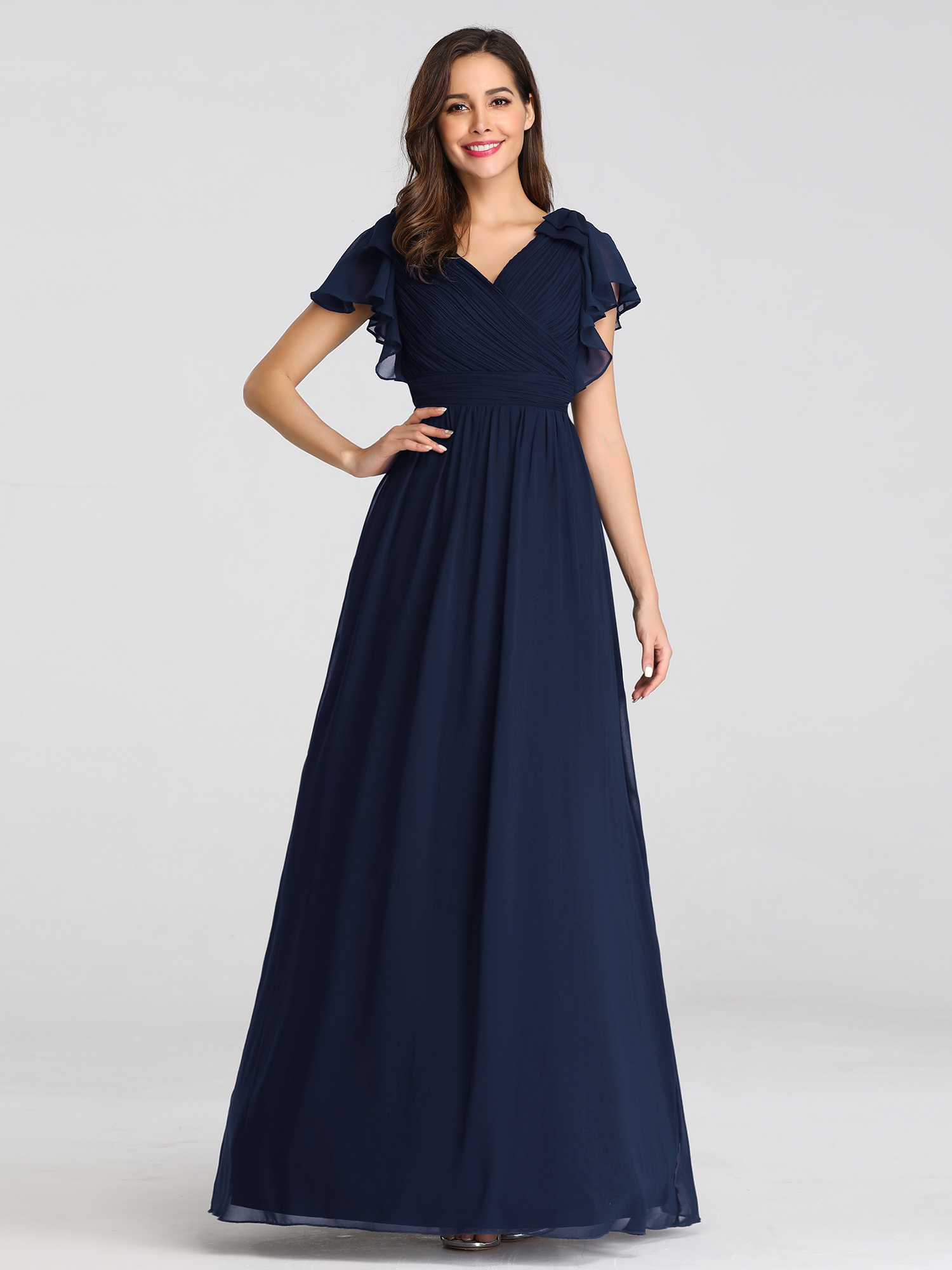 Ever-Pretty US V-neck Celebrity Dresses A-Line Chiffon Long Evening Gowns 07709