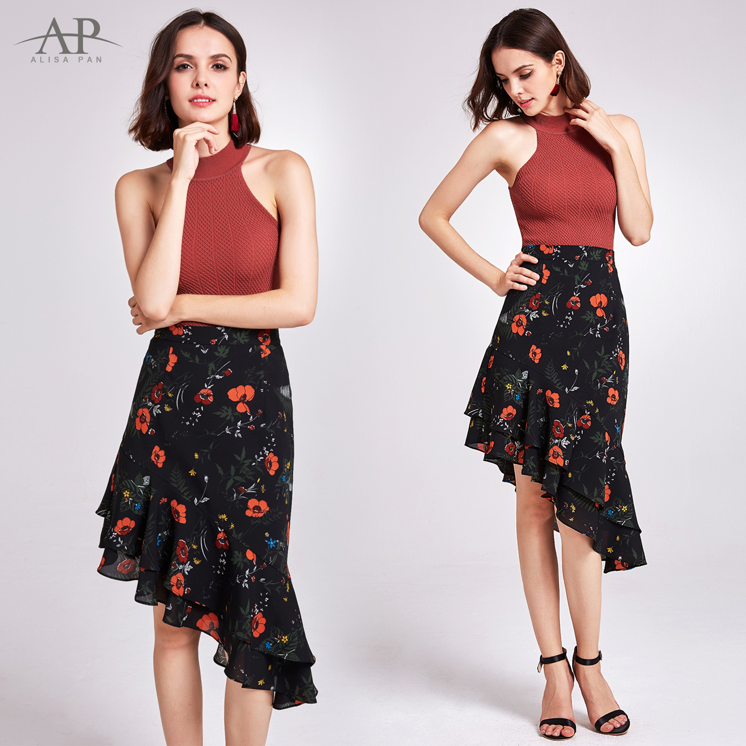 Waisted high floral skirt best photo Waisted high floral skirt exclusive photo
