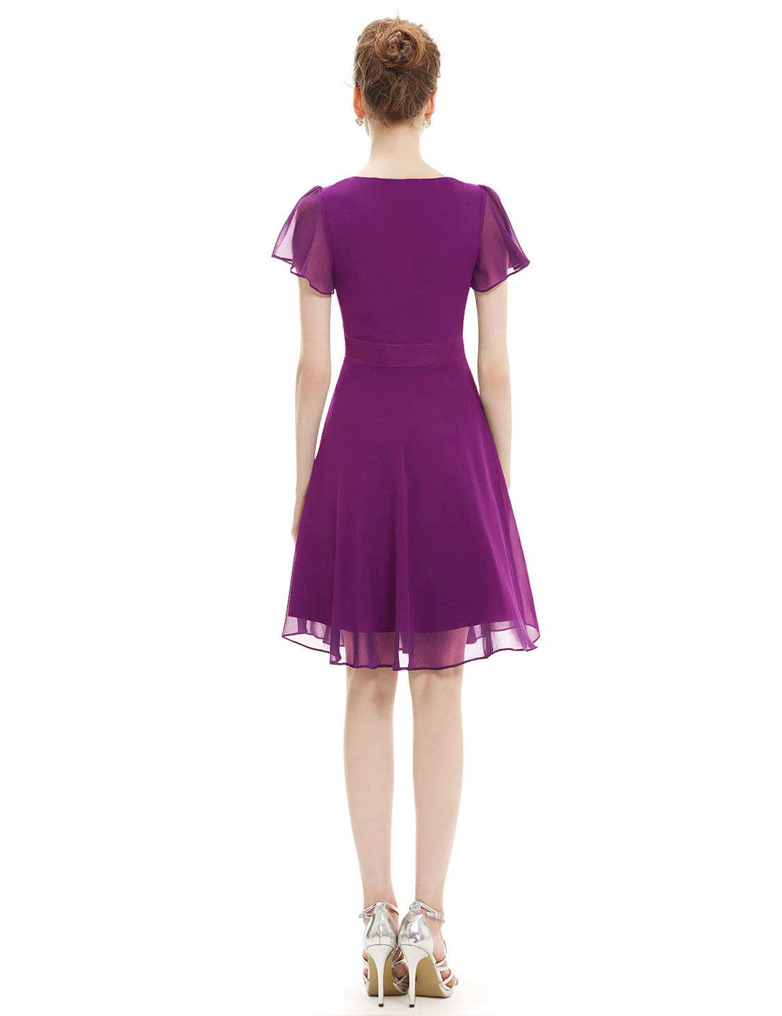 Women's Short Bridesmaid Dresses Cap Sleeve Summer Beach Ball Gown 03990 eBay