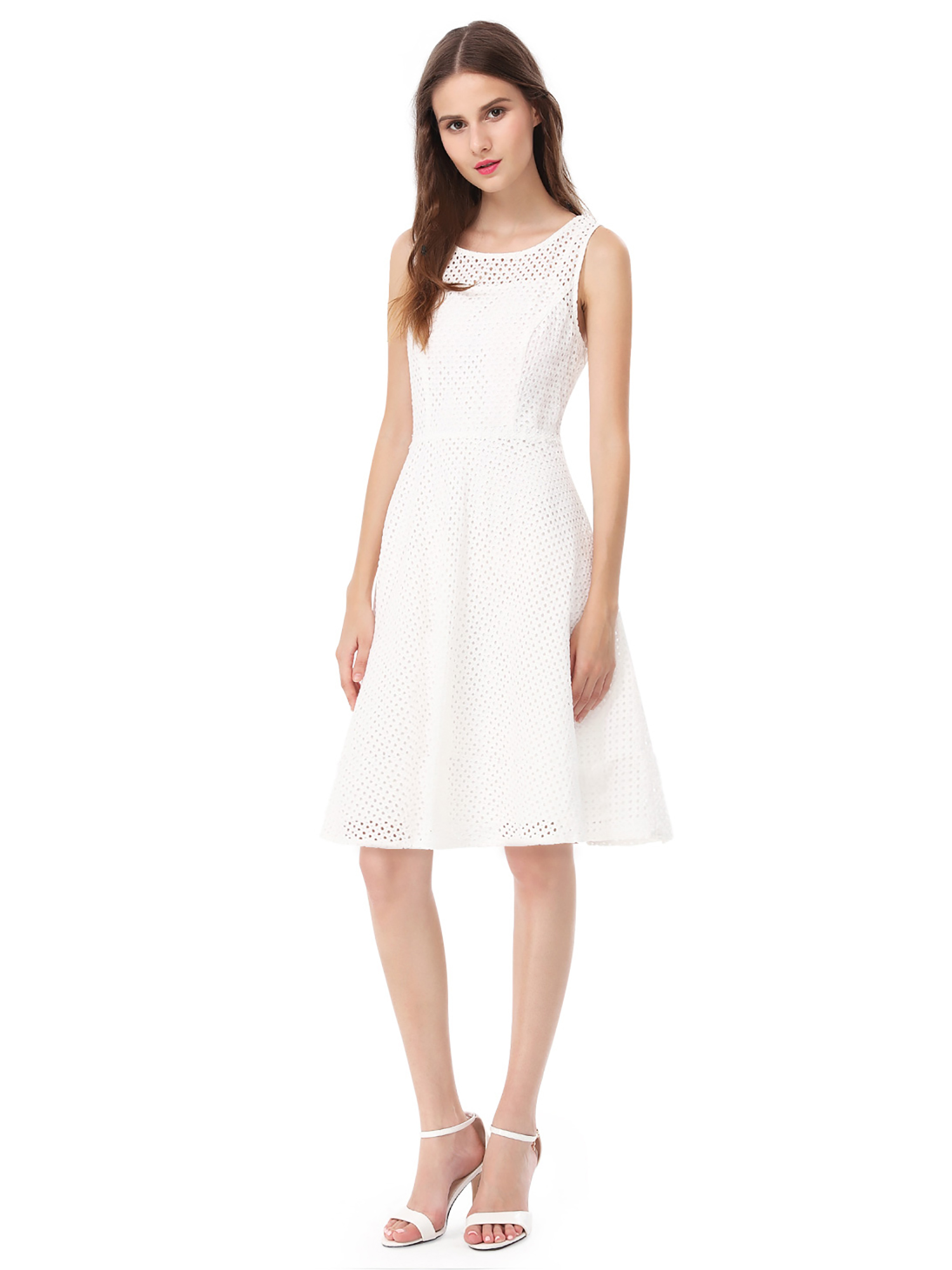 Short White Casual Summer Beach Dresses Cocktail Party Ball Gown 05504