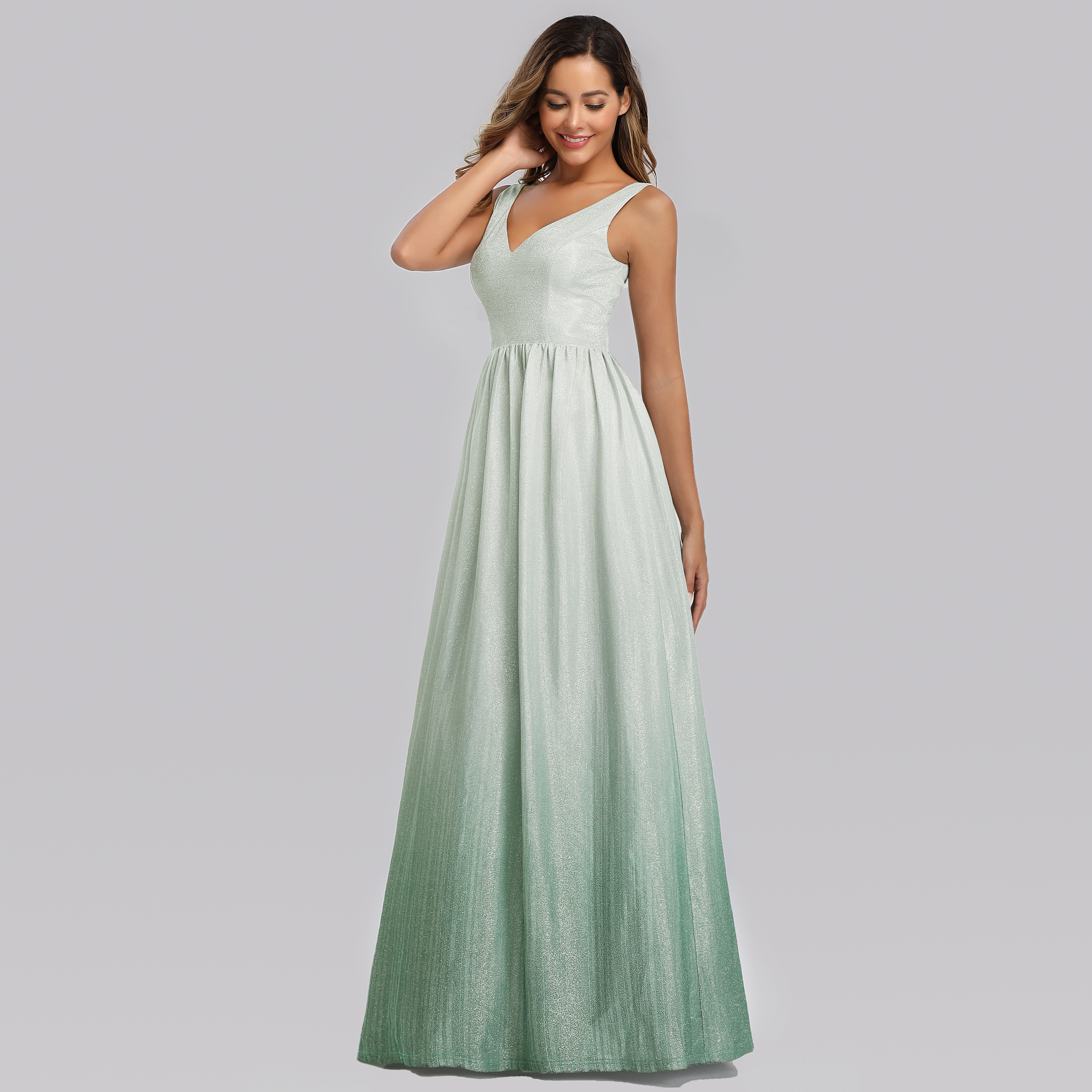 Ever-Pretty V-neck A-Line Holiday Evening Dress Long Bridesmaid Prom Gown 00988