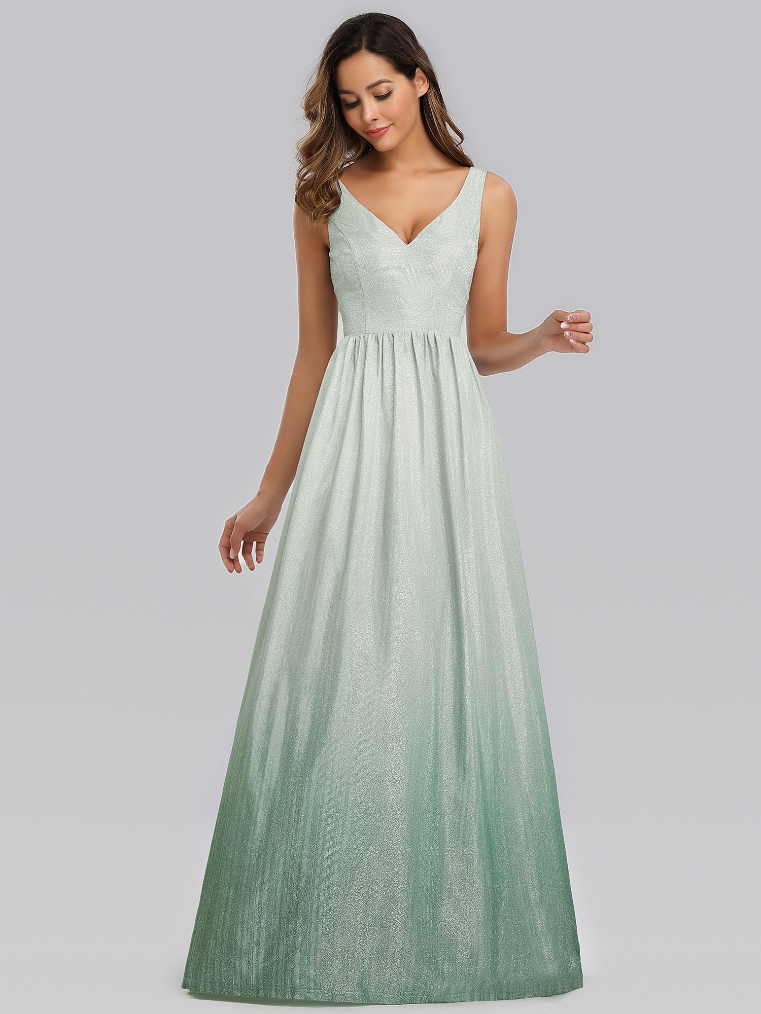 Ever-Pretty V-neck A-Line Holiday Evening Dress Long Bridesmaid Prom Gown 00988