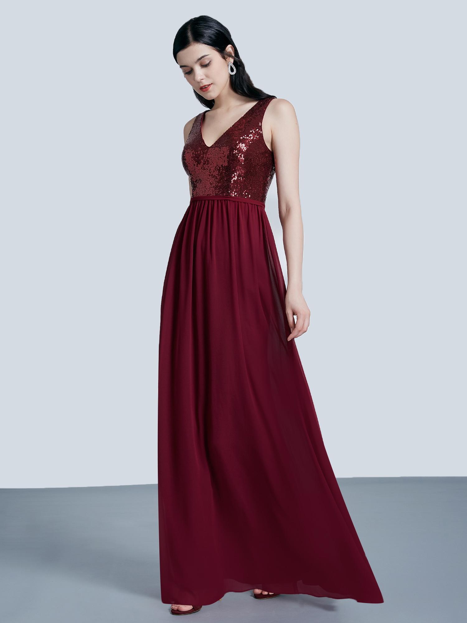 maroon christmas dress