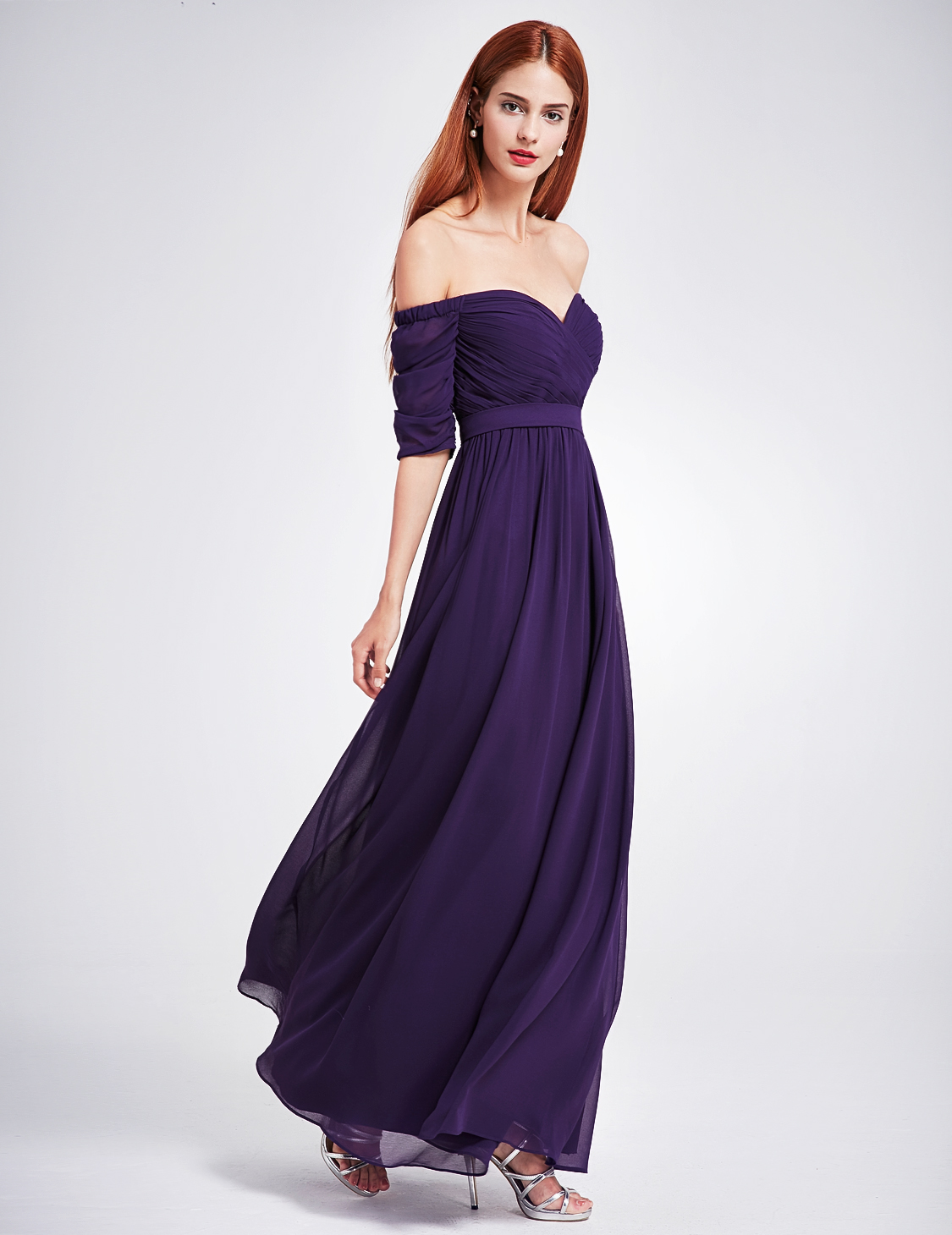 off shoulder native gown