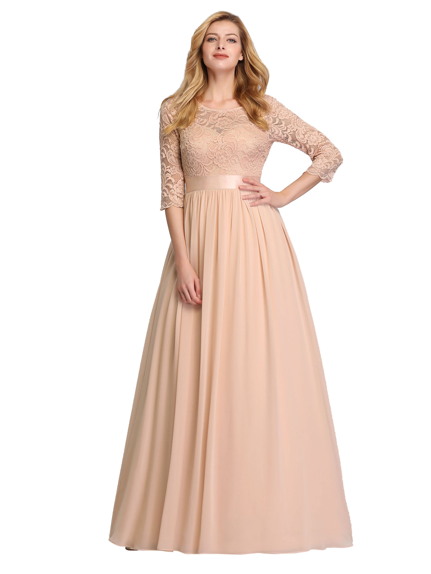 Everpretty Long Lace Bridesmaid Wedding Dress Formal
