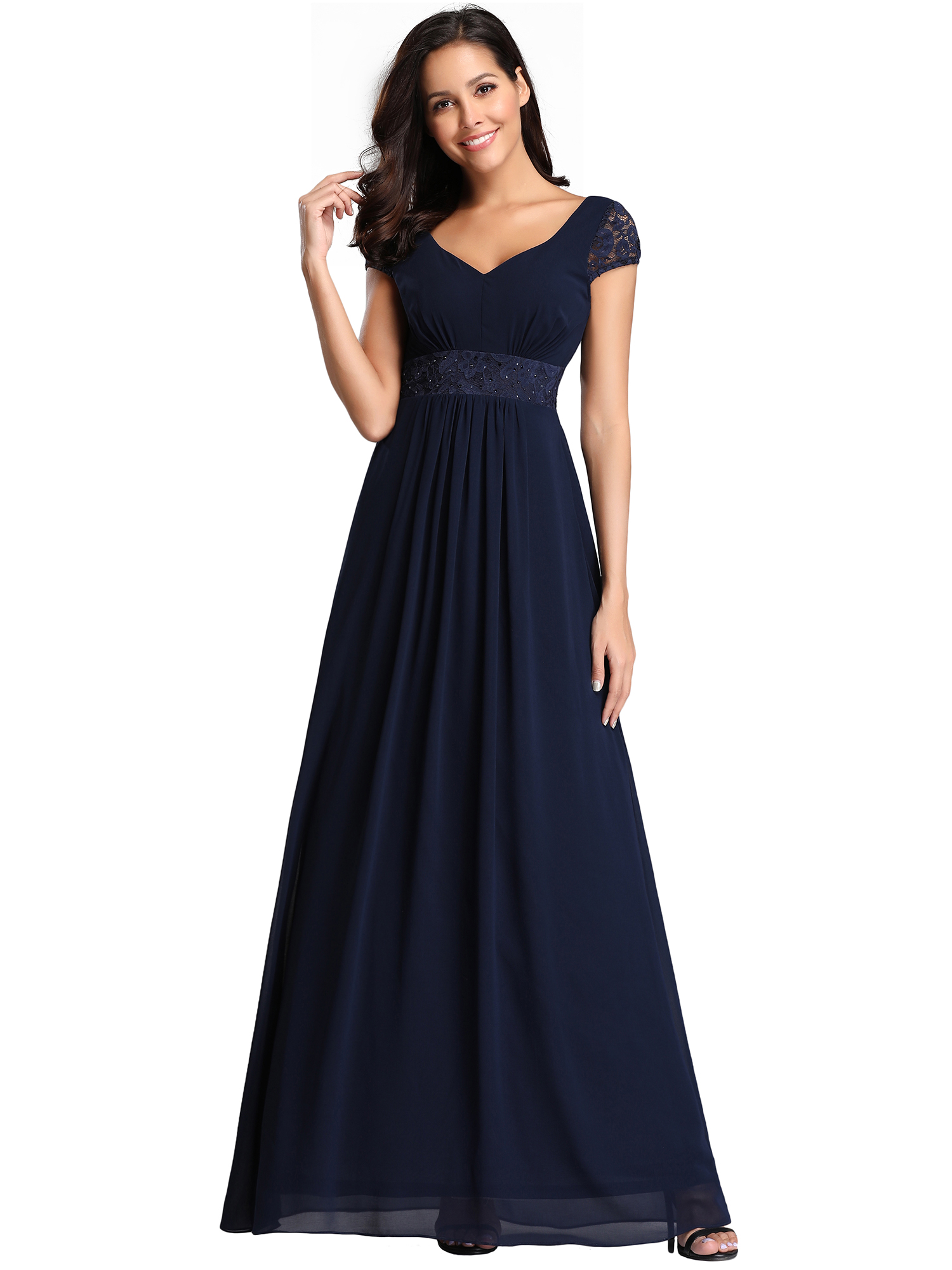 Ever-pretty Long V-neck Navy Blue Evening Gowns Mother Of Bride Formal Dresses | eBay
