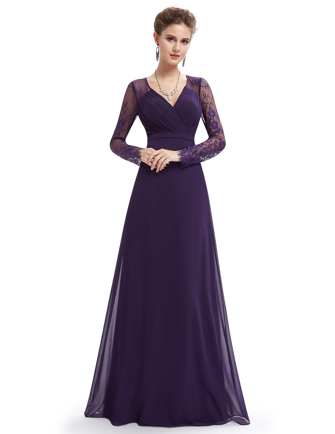 dark purple evening gowns
