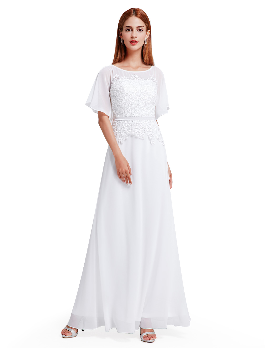 Dolman Sleeve Evening Dress