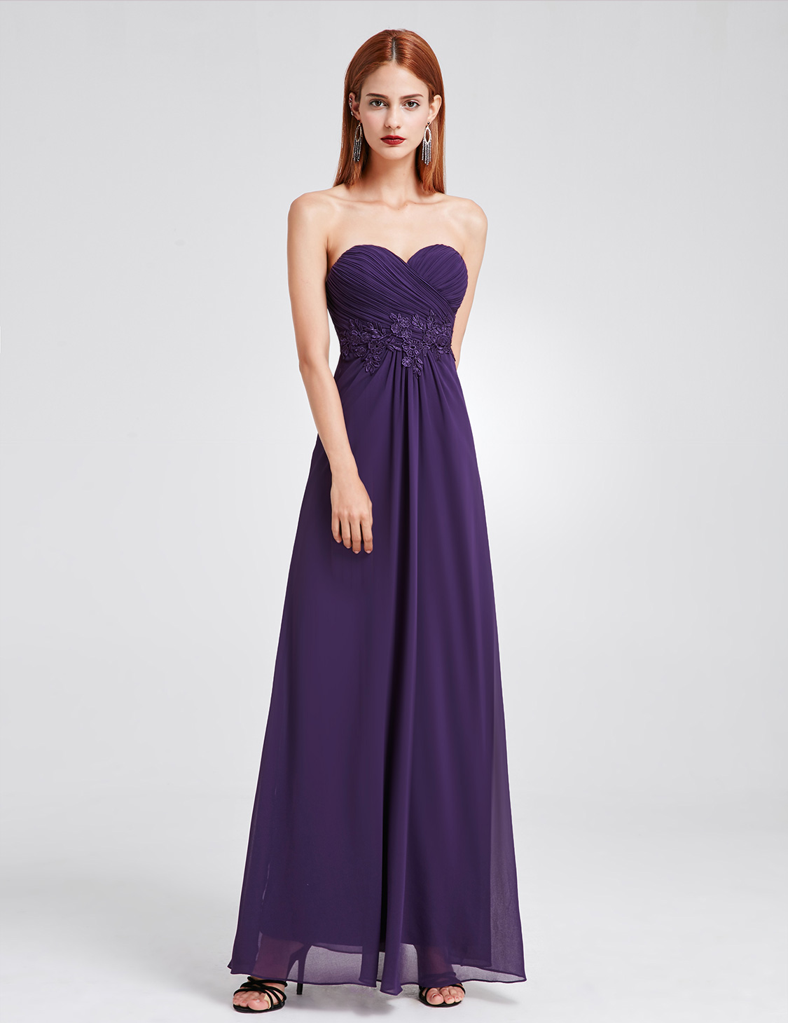 strapless prom gown