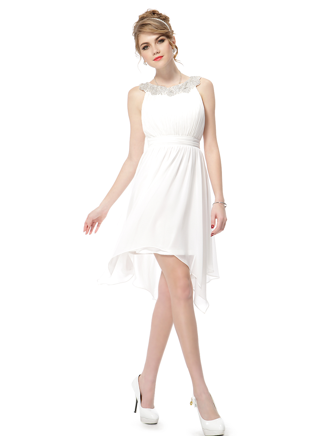 Ever Pretty Short Sexy Cocktail Dresses Sleeveless High Low Party Dress