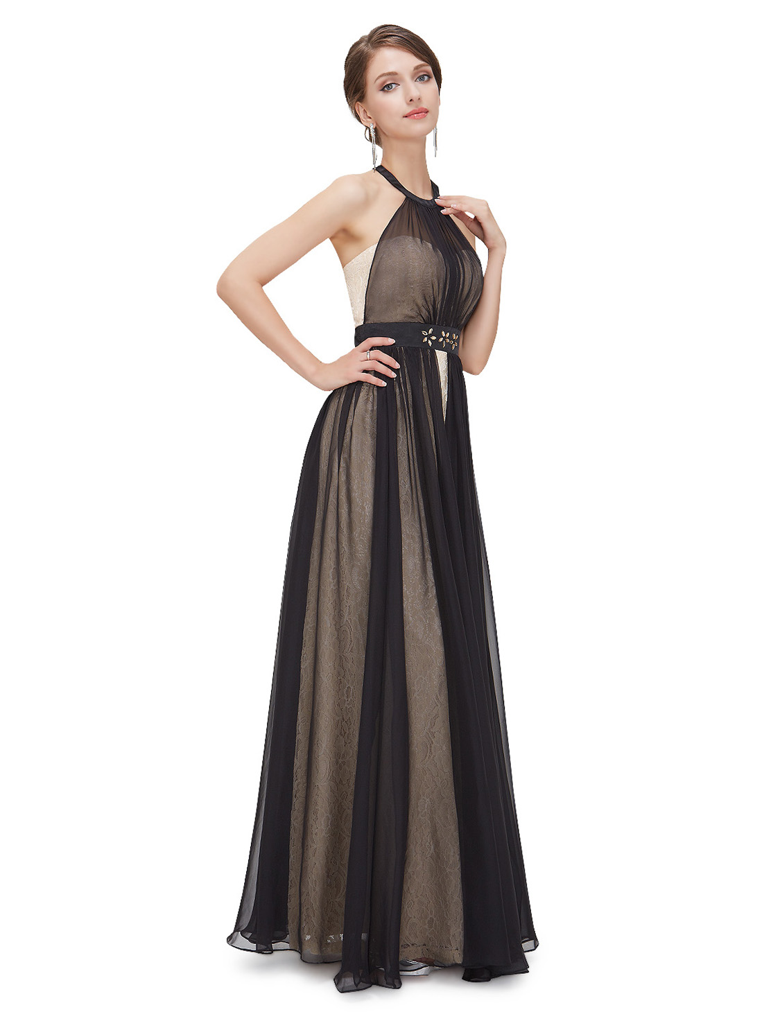 Ever Pretty Women's Elegant Halter Ruffles Long Party Prom Evening Dress 08359 | eBay
