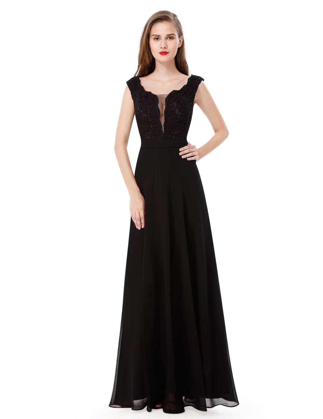 UK Long Elegant Formal Evening Party Dress Cocktail Prom Gown 08628